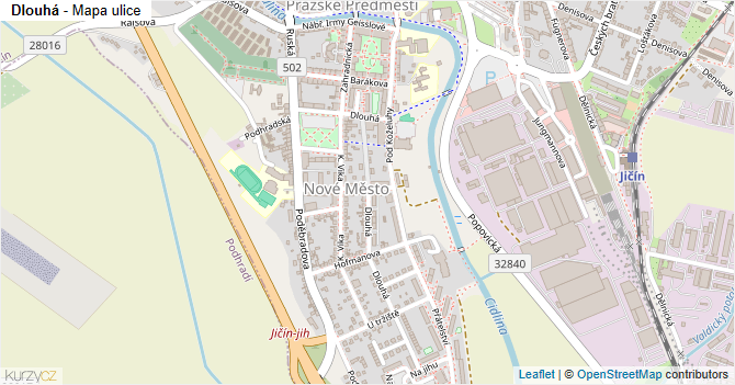 Dlouhá - mapa ulice