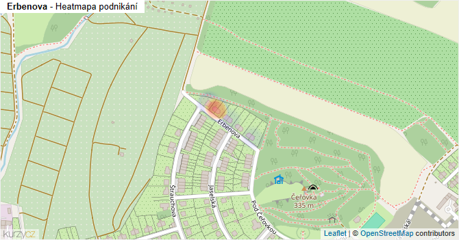 Erbenova - mapa podnikání