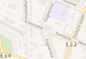 Fügnerova v obci Jičín - mapa ulice