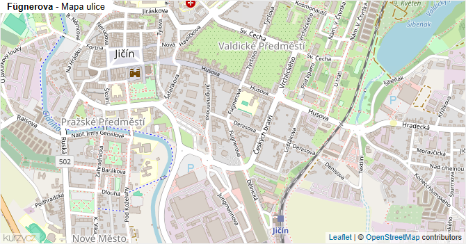 Fügnerova - mapa ulice