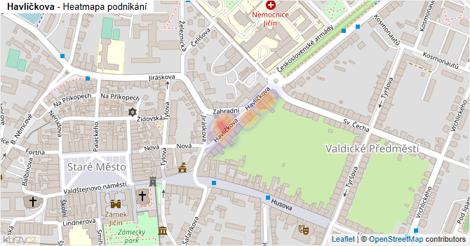 Havlíčkova - mapa podnikání