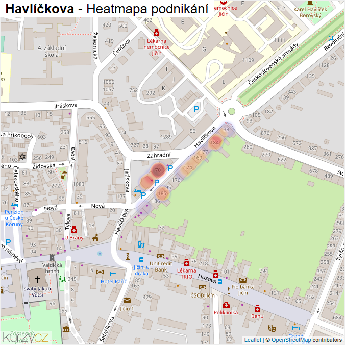 Mapa Havlíčkova - Firmy v ulici.