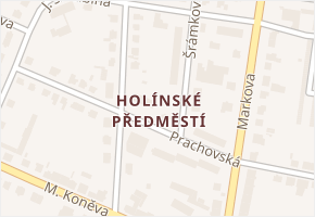 Holínské Předměstí v obci Jičín - mapa části obce