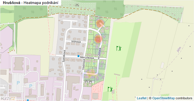 Hrušňová - mapa podnikání