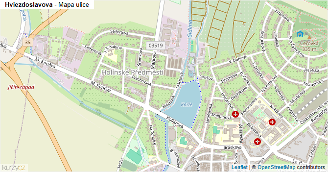 Hviezdoslavova - mapa ulice