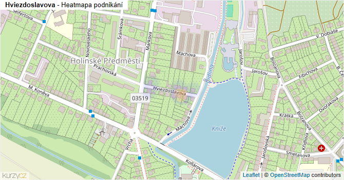 Hviezdoslavova - mapa podnikání