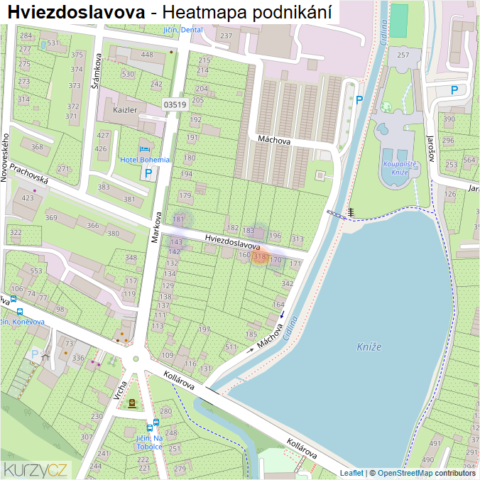 Mapa Hviezdoslavova - Firmy v ulici.