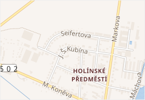 J. Š. Kubína v obci Jičín - mapa ulice