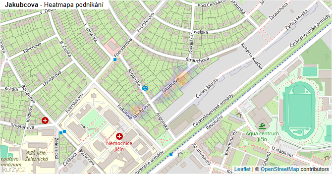 Jakubcova - mapa podnikání