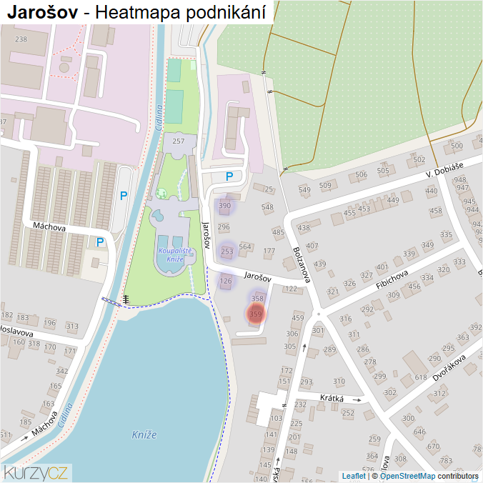 Mapa Jarošov - Firmy v ulici.