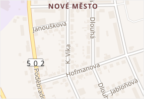 K. Vika v obci Jičín - mapa ulice