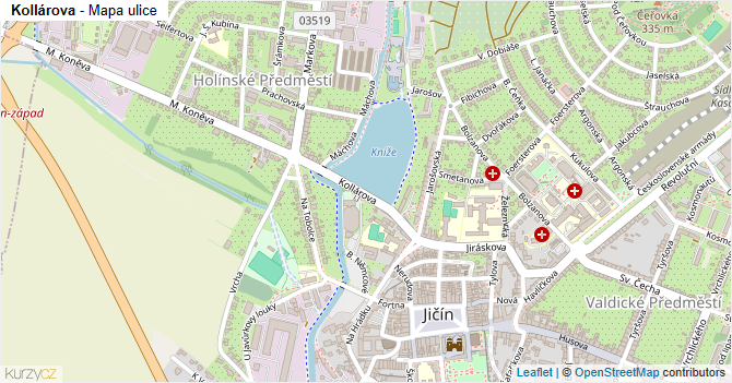 Kollárova - mapa ulice