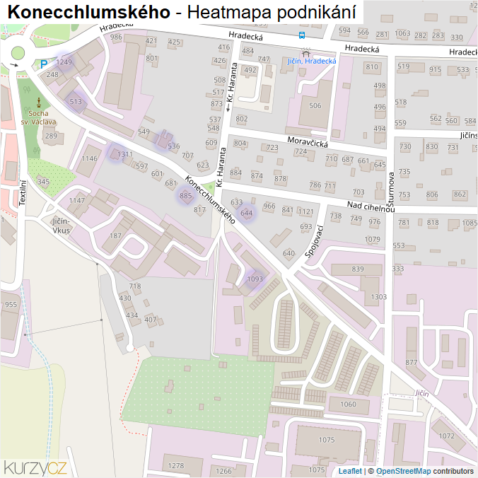 Mapa Konecchlumského - Firmy v ulici.