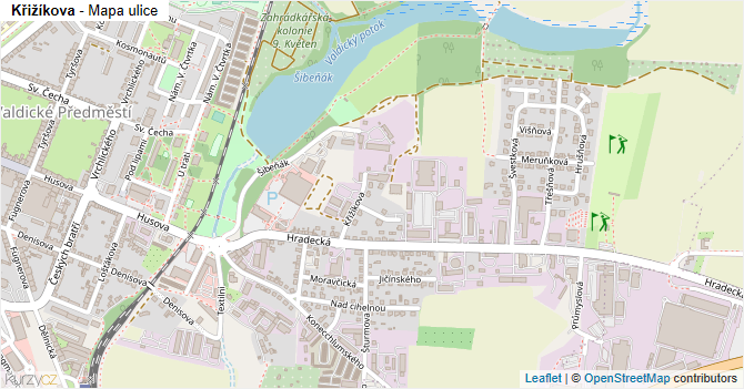 Křižíkova - mapa ulice