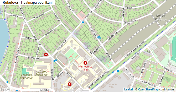 Kukulova - mapa podnikání