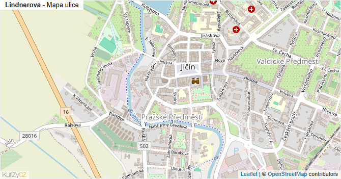 Lindnerova - mapa ulice