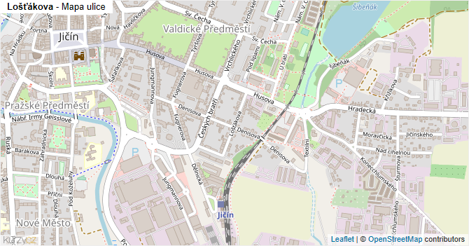 Lošťákova - mapa ulice