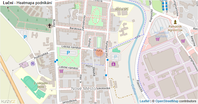 Luční - mapa podnikání