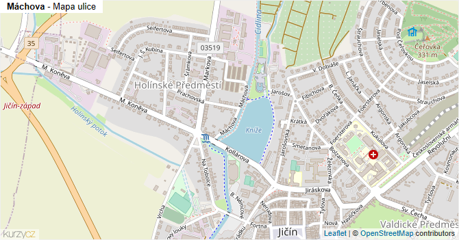Máchova - mapa ulice