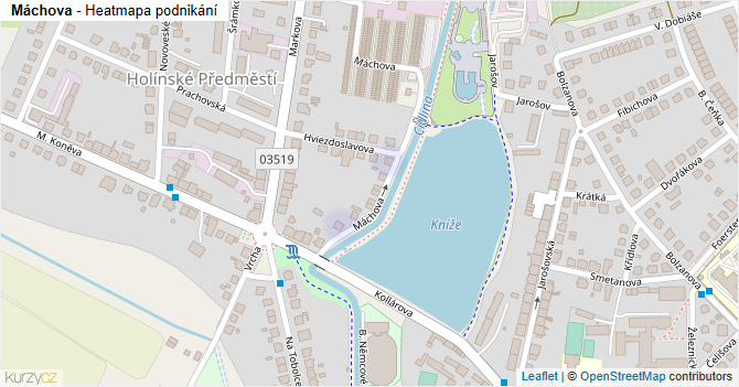 Máchova - mapa podnikání