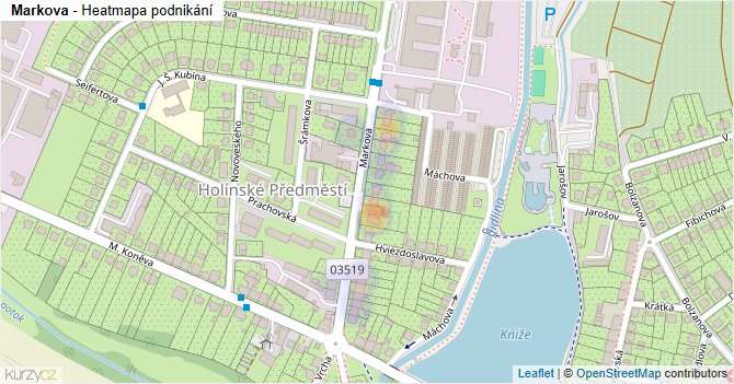 Markova - mapa podnikání