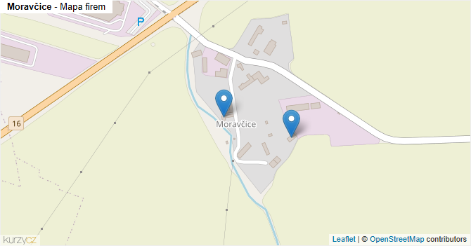 Moravčice - mapa firem