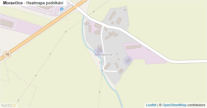 Moravčice - mapa podnikání
