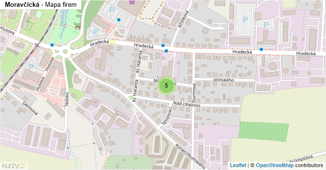 Moravčická - mapa firem