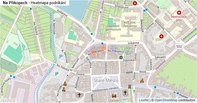 Na Příkopech - mapa podnikání