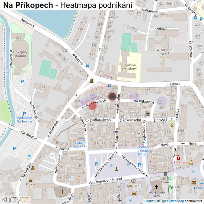 Mapa Na Příkopech - Firmy v ulici.