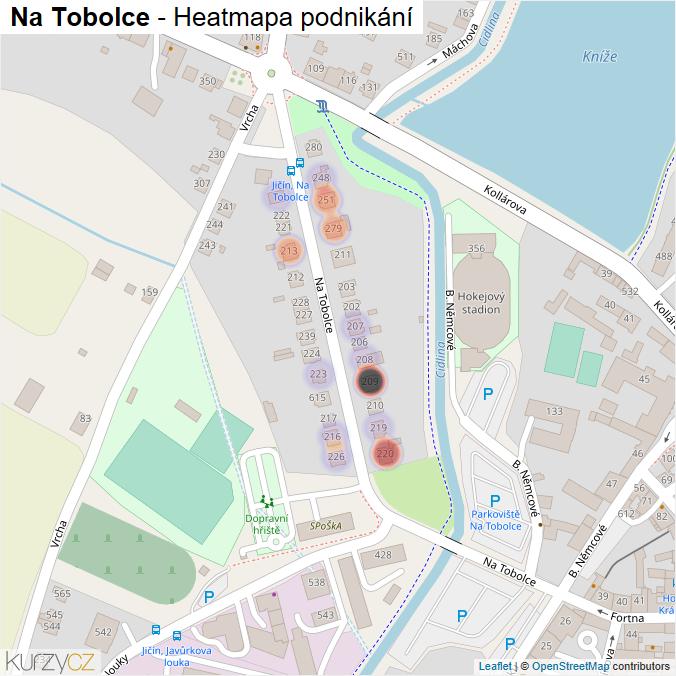 Mapa Na Tobolce - Firmy v ulici.