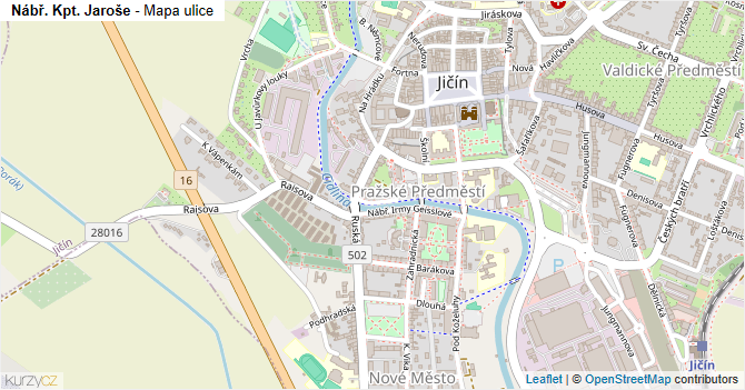 Nábř. Kpt. Jaroše - mapa ulice