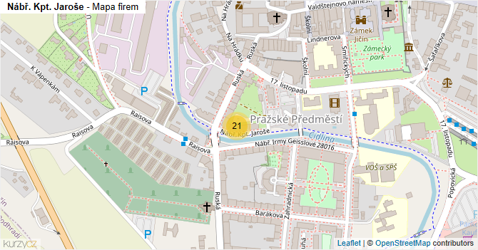 Nábř. Kpt. Jaroše - mapa firem