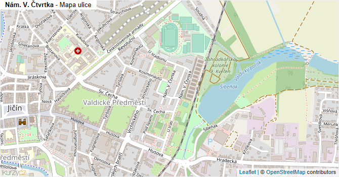 Nám. V. Čtvrtka - mapa ulice