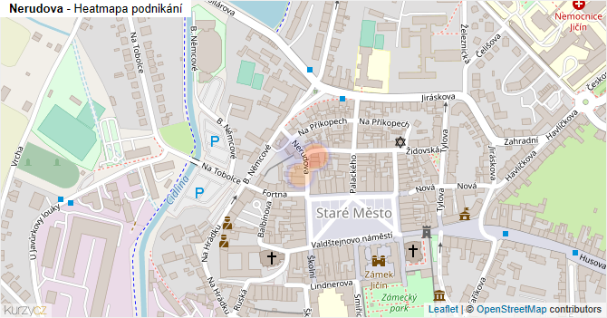 Nerudova - mapa podnikání