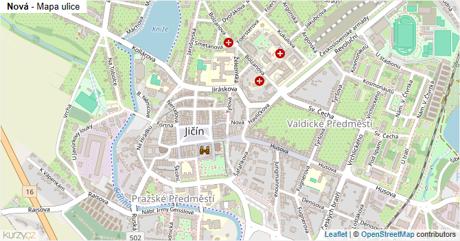 Nová - mapa ulice