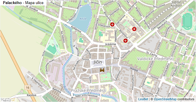 Palackého - mapa ulice