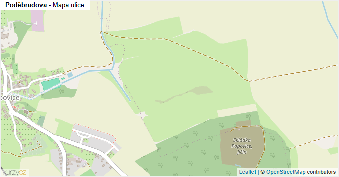 Poděbradova - mapa ulice