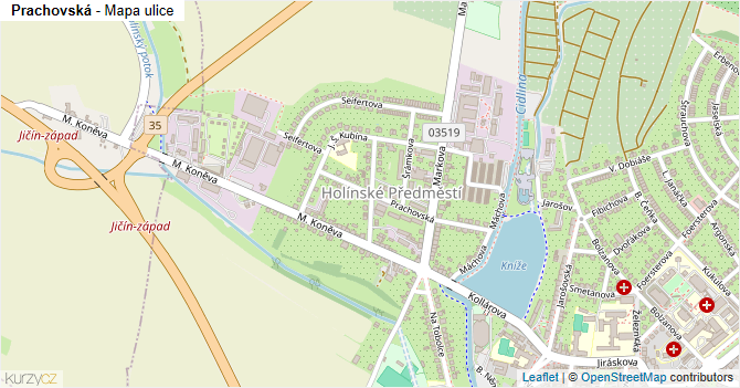 Prachovská - mapa ulice