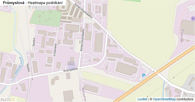 Průmyslová - mapa podnikání