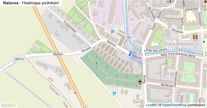Raisova - mapa podnikání