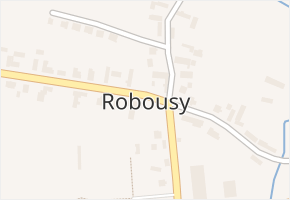 Robousy v obci Jičín - mapa části obce