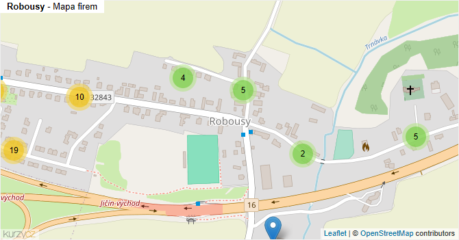 Robousy - mapa firem