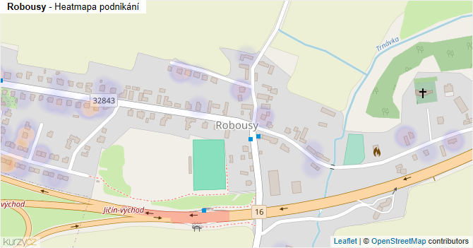 Robousy - mapa podnikání