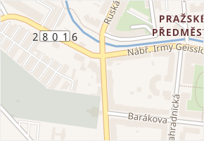 Ruská v obci Jičín - mapa ulice