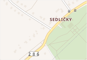 Sedličky v obci Jičín - mapa části obce