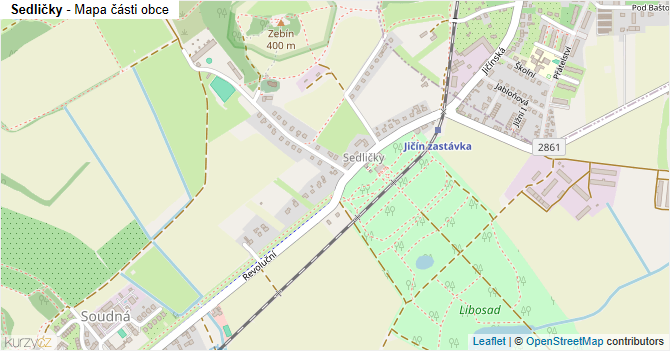 Sedličky - mapa části obce