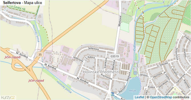 Seifertova - mapa ulice