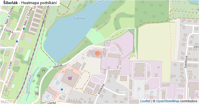 Šibeňák - mapa podnikání