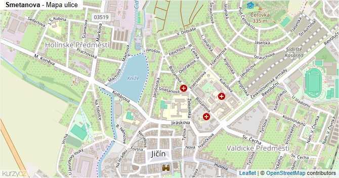 Smetanova - mapa ulice